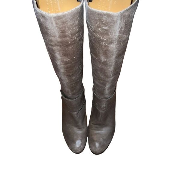 Marina Rinaldi Taupe Leather Boot Size 5 - Picture 1 of 7